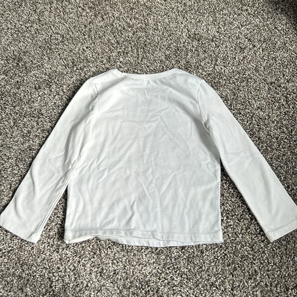 Jumping Beans 3T toddler girl basic white long sleeve T - Picture 4 of 4